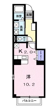 高松市円座町のアパートの間取り