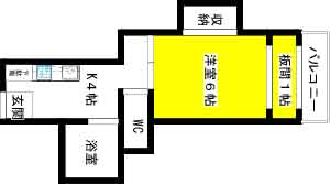 鹿児島市伊敷のマンションの間取り