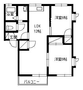 ヴィラエーデルＢの間取り