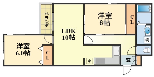 第二長法寺マンションの間取り