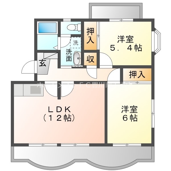 ソレアードみのるの間取り