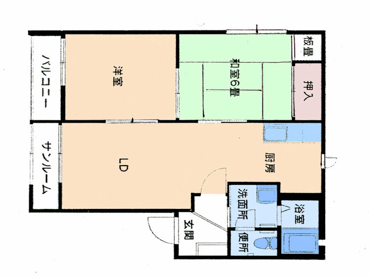 ディアス１１７　Bの間取り