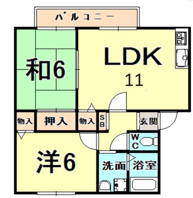 アネシス愛宕山Iの間取り