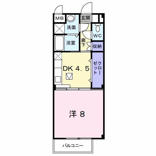 北九州市門司区旧門司のアパートの間取り