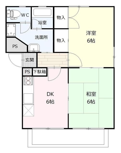 松山市辻町のマンションの間取り