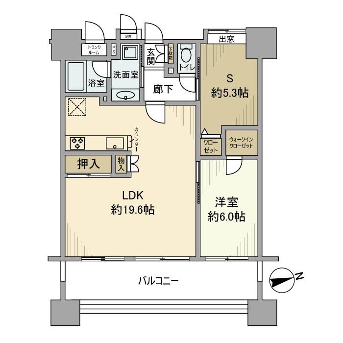 青梅市本町のマンションの間取り