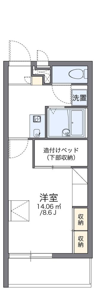 レオパレスメイプルヒルズの間取り