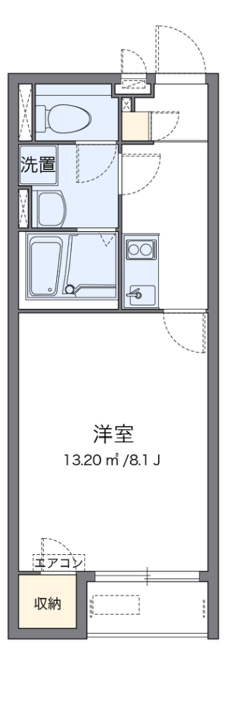 高槻市五領町のアパートの間取り