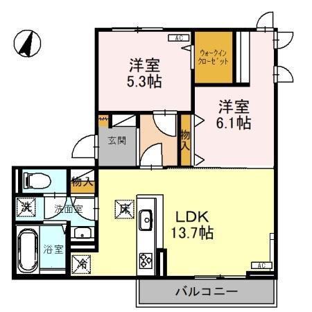 （仮）Ｄ－ＲＯＯＭ米山の間取り