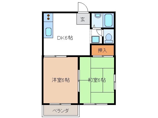 多治見市平野町のアパートの間取り