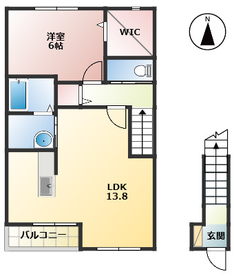 エルメゾン神辺　Bの間取り