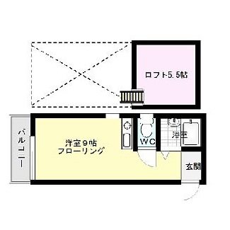 福岡市城南区片江のアパートの間取り