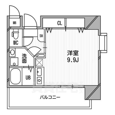 大阪市西区川口のマンションの間取り