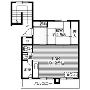 夕張市千代田のマンションの間取り