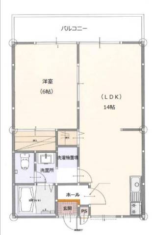 パナハイツ鏡Dの間取り