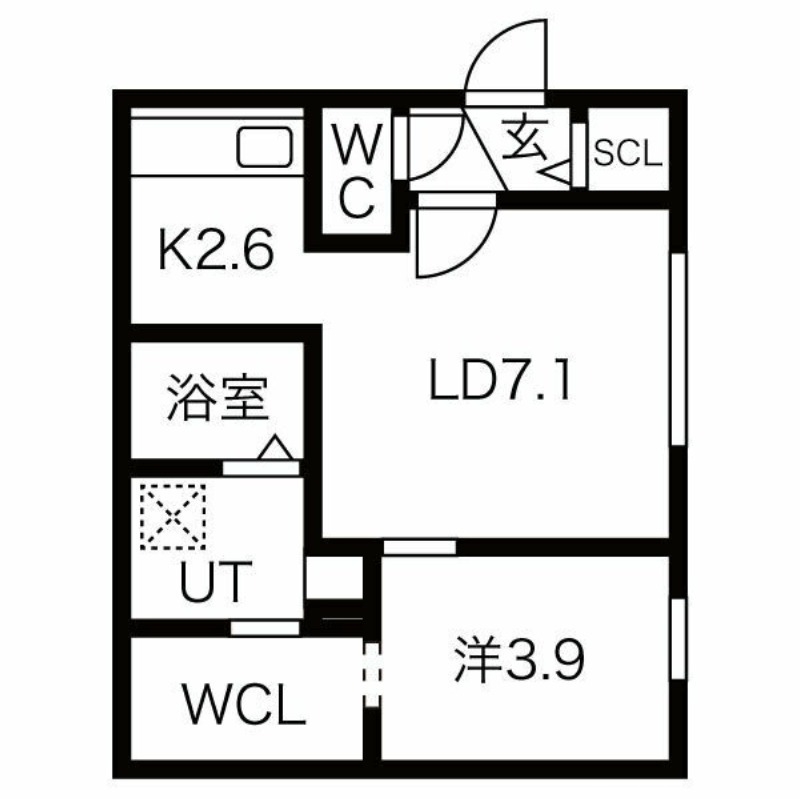 ArrowsVII　仮)SENNA月寒東1-2MSの間取り