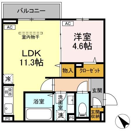 レーヴェ前原町の間取り