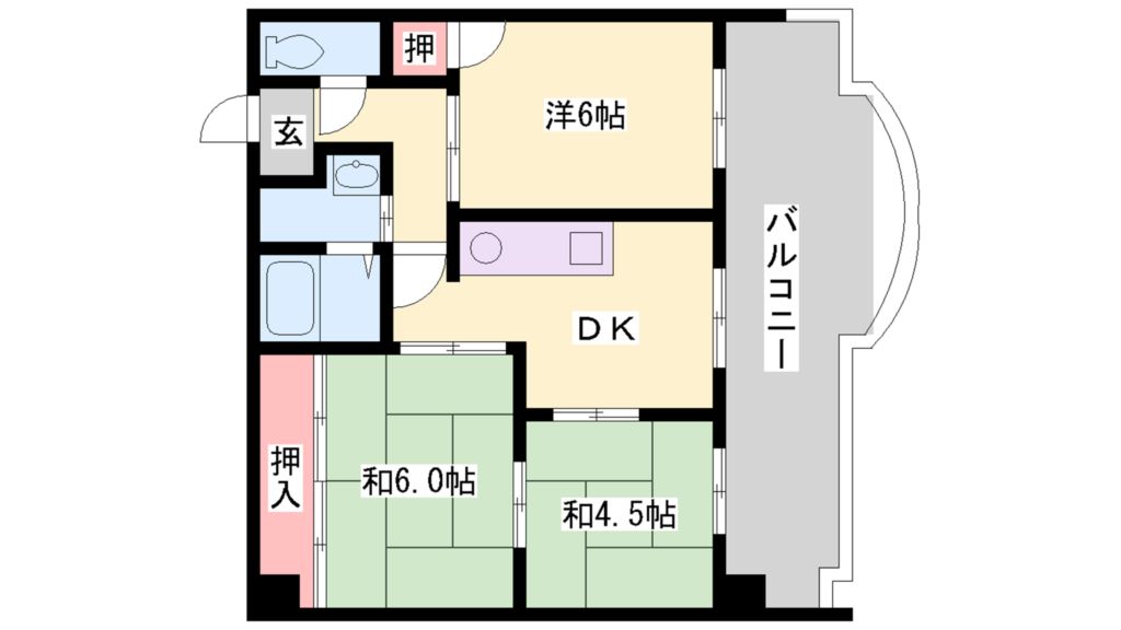 ロイヤルコーポ加古川の間取り