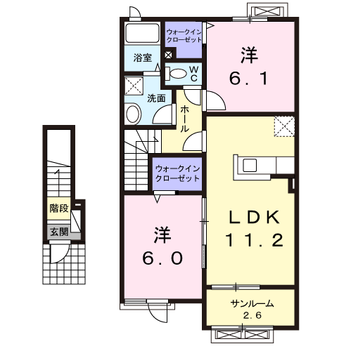 サンシャインヒルズの間取り