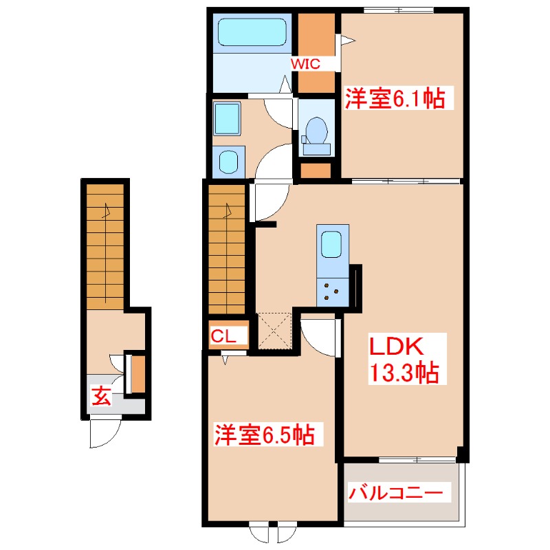 グラース十町　Ｂ棟の間取り