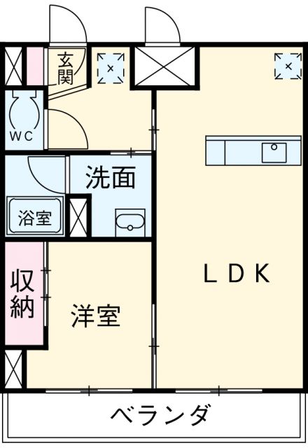 名古屋市守山区西城のマンションの間取り