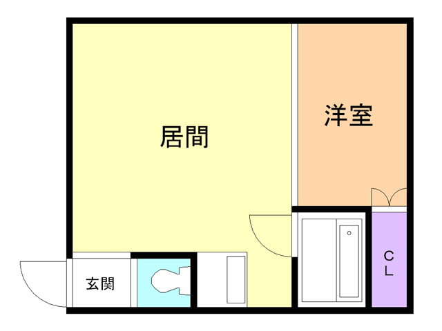 苫小牧市拓勇東町のアパートの間取り