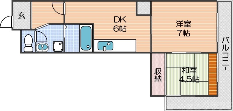 サニークレスト住吉の間取り