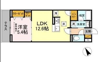 船橋市印内のアパートの間取り