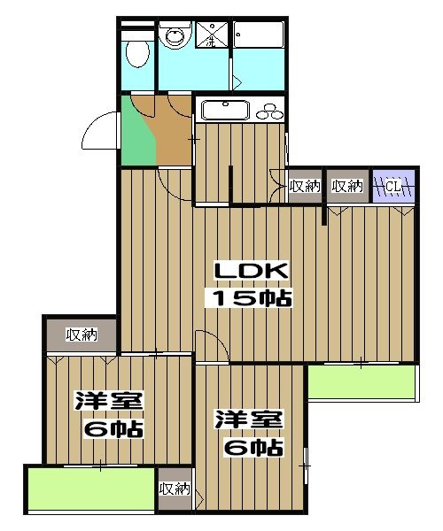 京都市西京区嵐山内田町のマンションの間取り