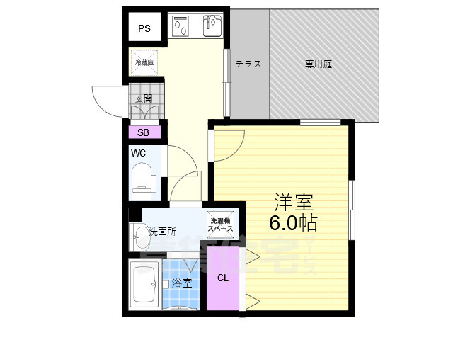 京都市中京区壬生賀陽御所町のマンションの間取り