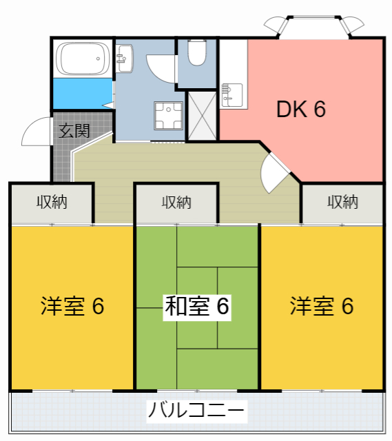 刈谷市天王町のマンションの間取り