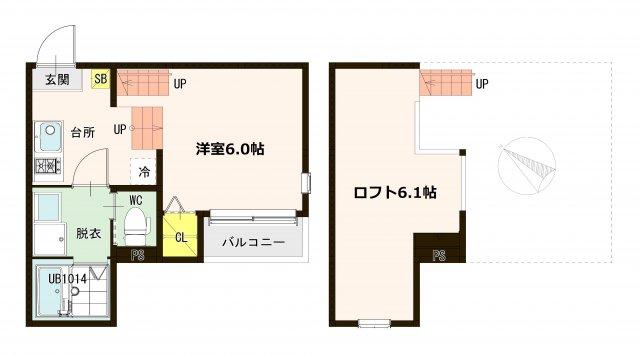 仙台市宮城野区平成のアパートの間取り