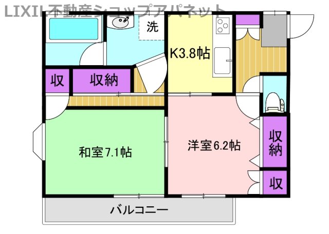 寺尾ナドーアパートの間取り