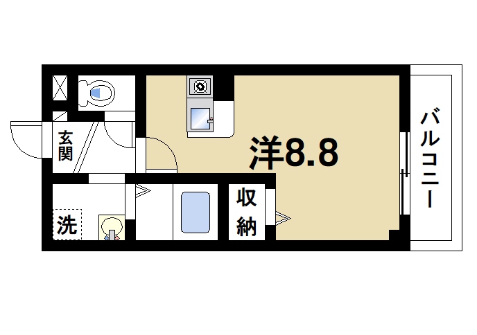 天理市田井庄町のマンションの間取り