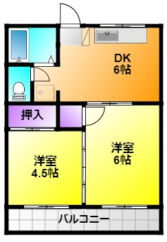 コーポ・バイザリヴァーの間取り