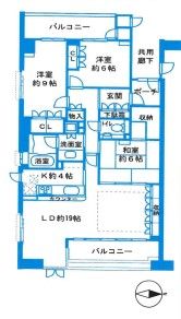 大阪市中央区南船場のマンションの間取り