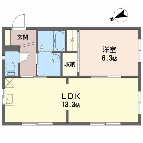 越前市家久町のアパートの間取り