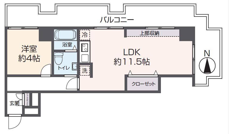 港区浜松町のマンションの間取り