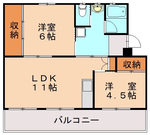 北九州市八幡西区本城のマンションの間取り