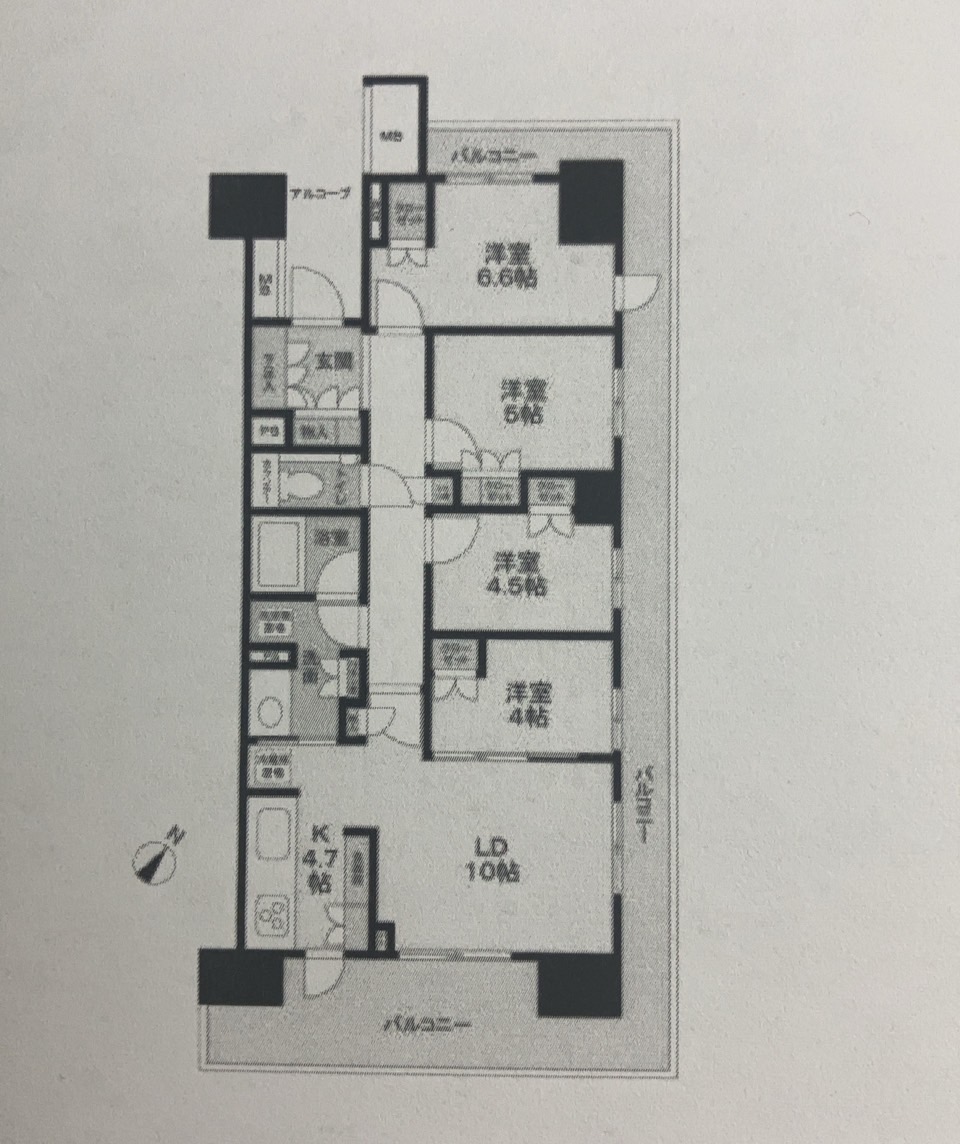 中央区晴海のマンションの間取り