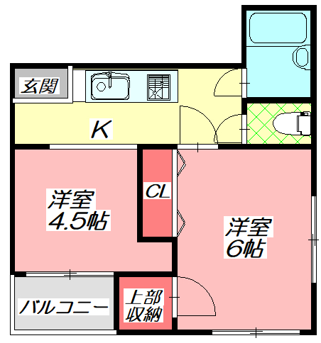 守口市東光町のマンションの間取り