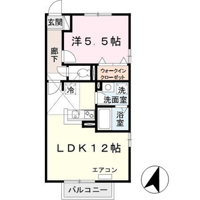 神戸市東灘区魚崎南町のアパートの間取り