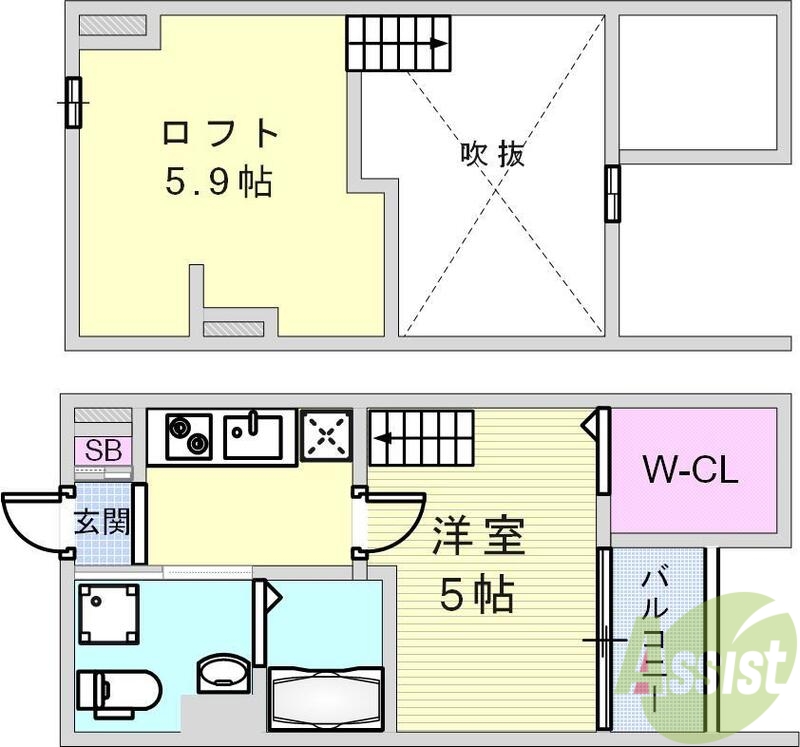 ルミエ神戸西の間取り