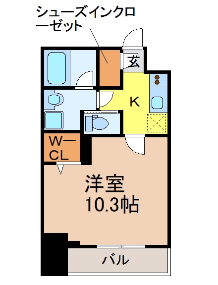 名古屋市昭和区東畑町のマンションの間取り