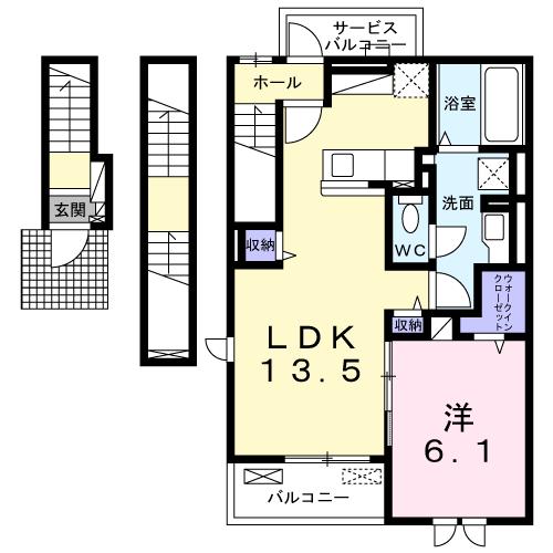 Ｓｔ．Ｈｅａｒｔ小倉　Ｓの間取り