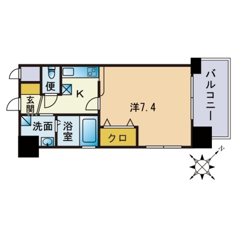 エンクレスト福岡の間取り