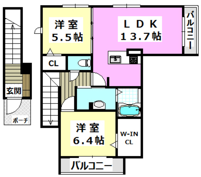 サンライズ　コートの間取り