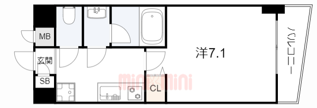 神戸市中央区吾妻通のマンションの間取り