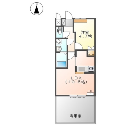 加西市北条町横尾のアパートの間取り