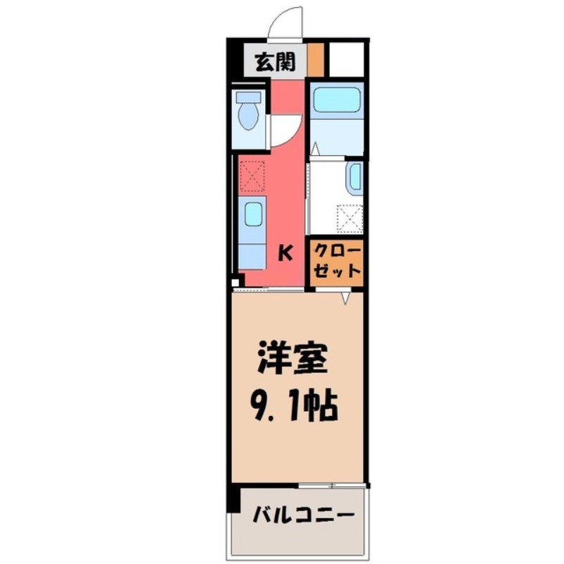 下野市駅東のマンションの間取り